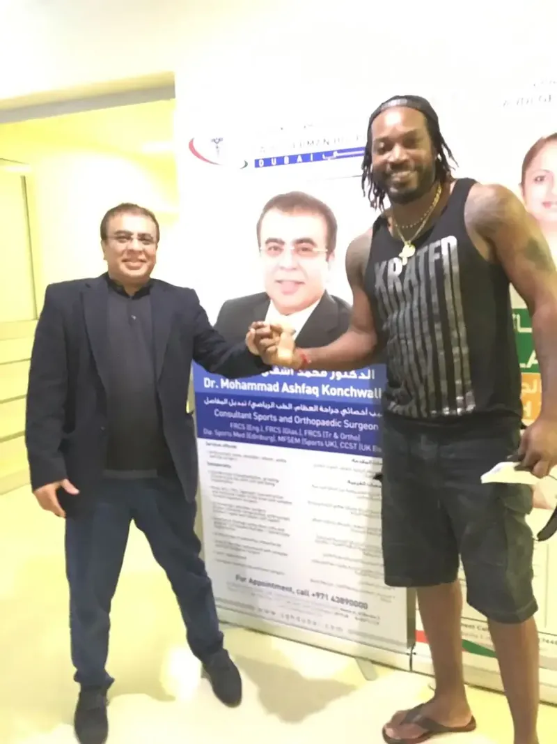 Dr. Ashfaq Konchwalla with champion patient